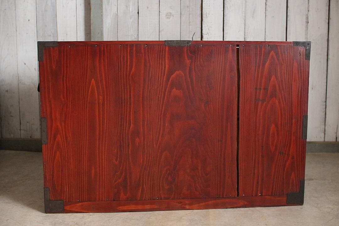 丸金具　庄内箪笥　2段　タンス　収納　古家具　古民家　時代家具