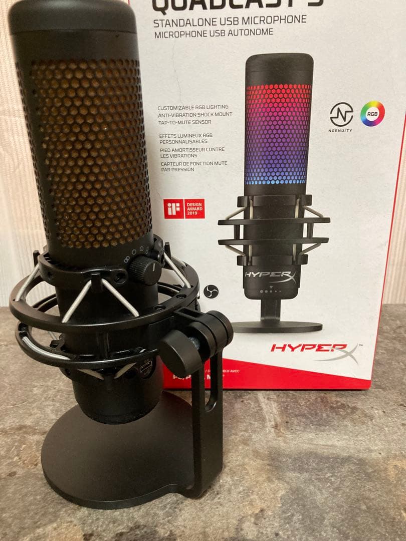 HyperX QuadCast S スタンドアロンマイク ブラック　RGB