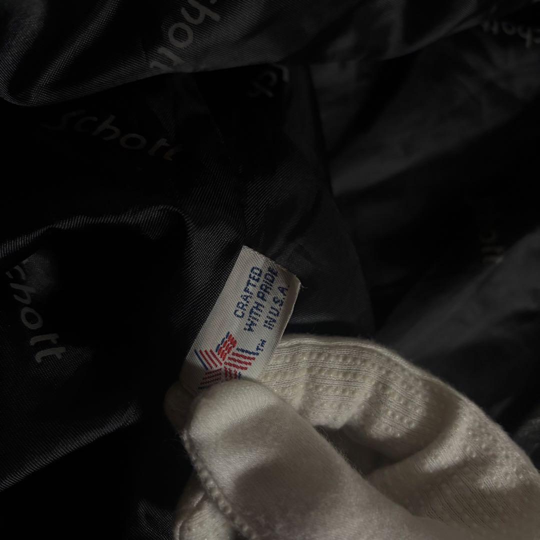 Schott 247W 短丈　シングルレザーライダース　レザージャケット　S