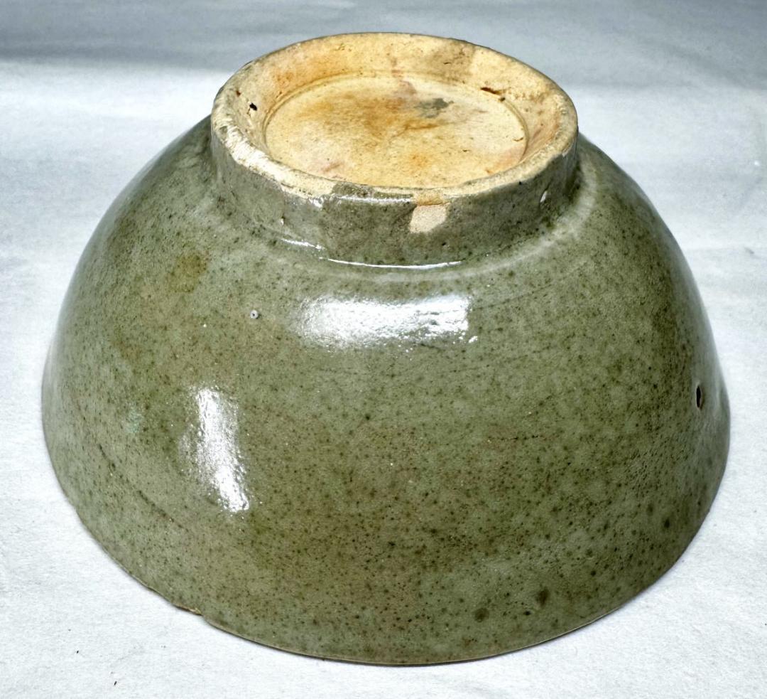 宋時代 龍泉窯青磁茶碗 時代品 伝世品焼物 歴史唐物 ウブ品 WWTT001