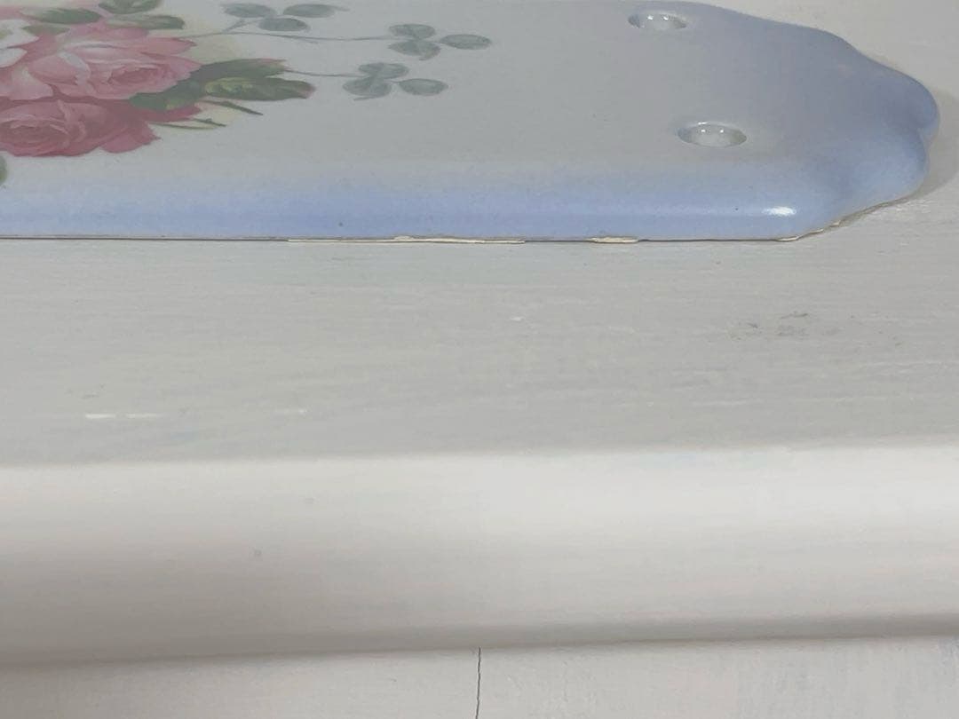 陶器製バラ柄ドアプレート＊アンティーク