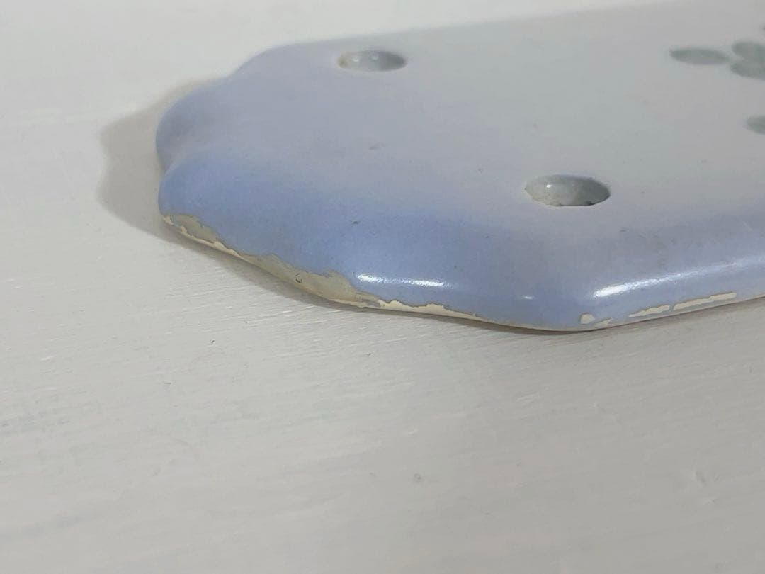 陶器製バラ柄ドアプレート＊アンティーク