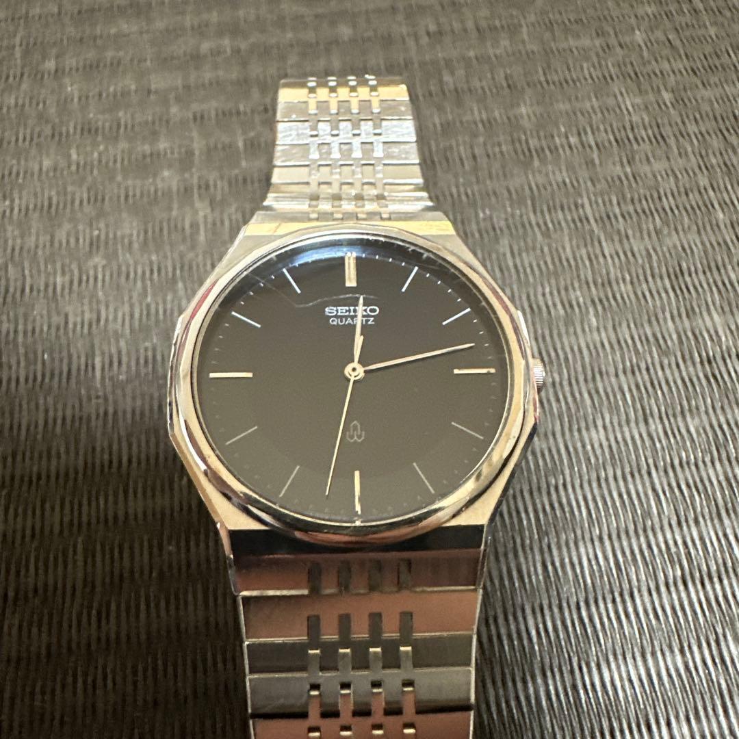 SEIKO クォーツ 腕時計 ダークブルー 稼動品　5931-7010