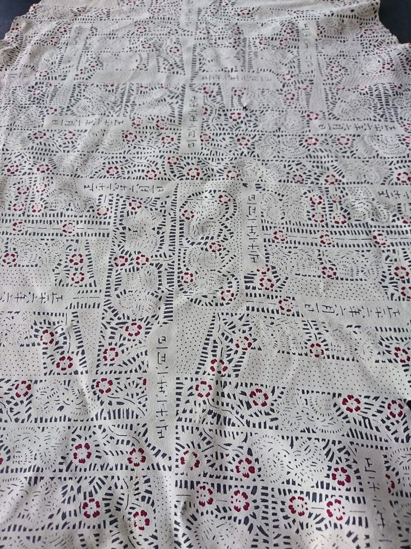 柄見本画像　鹿革　絵革　鎧　甲冑　具足　武具