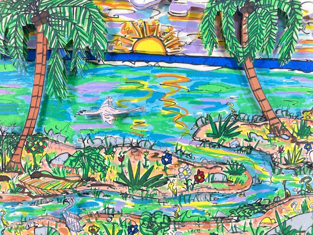 【真作保証】ジェームズ・リジィ3Dシルクスクリーン 直筆サイン 版画 アート