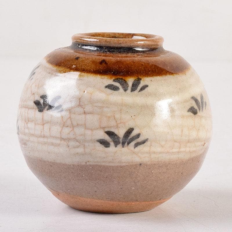 茶道具　京焼　玉欽作　文琳茶入　仕覆付　共箱　V　8347