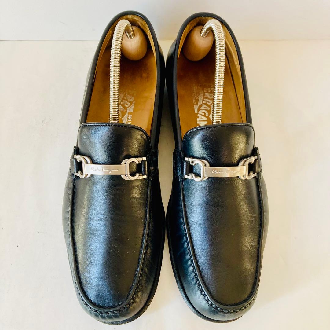 専用 フェラガモ 黒 24.5cm & コーチ 茶色 25cm ２足セット