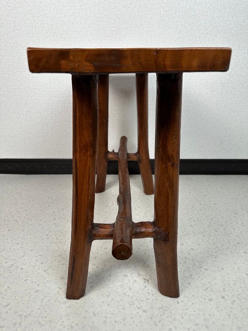 スツール チーク 古材 ヴィンテージ 天然木 無垢 板座 花台 ※i4※