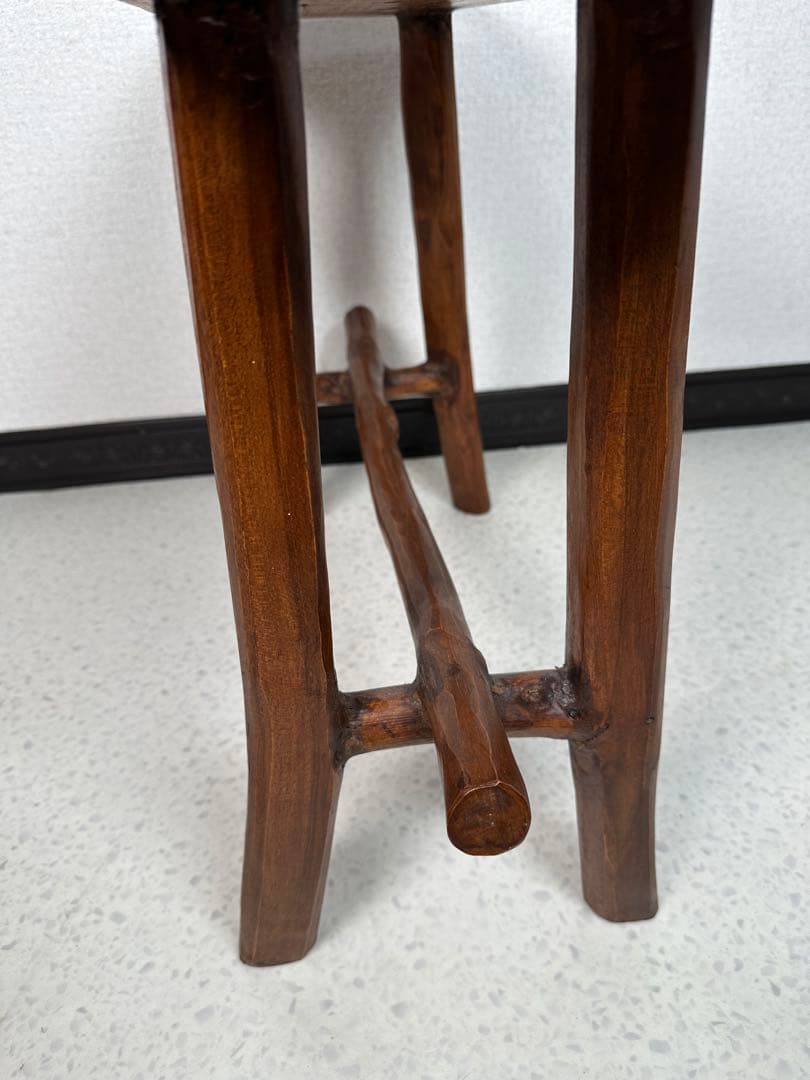 スツール チーク 古材 ヴィンテージ 天然木 無垢 板座 花台 ※i4※