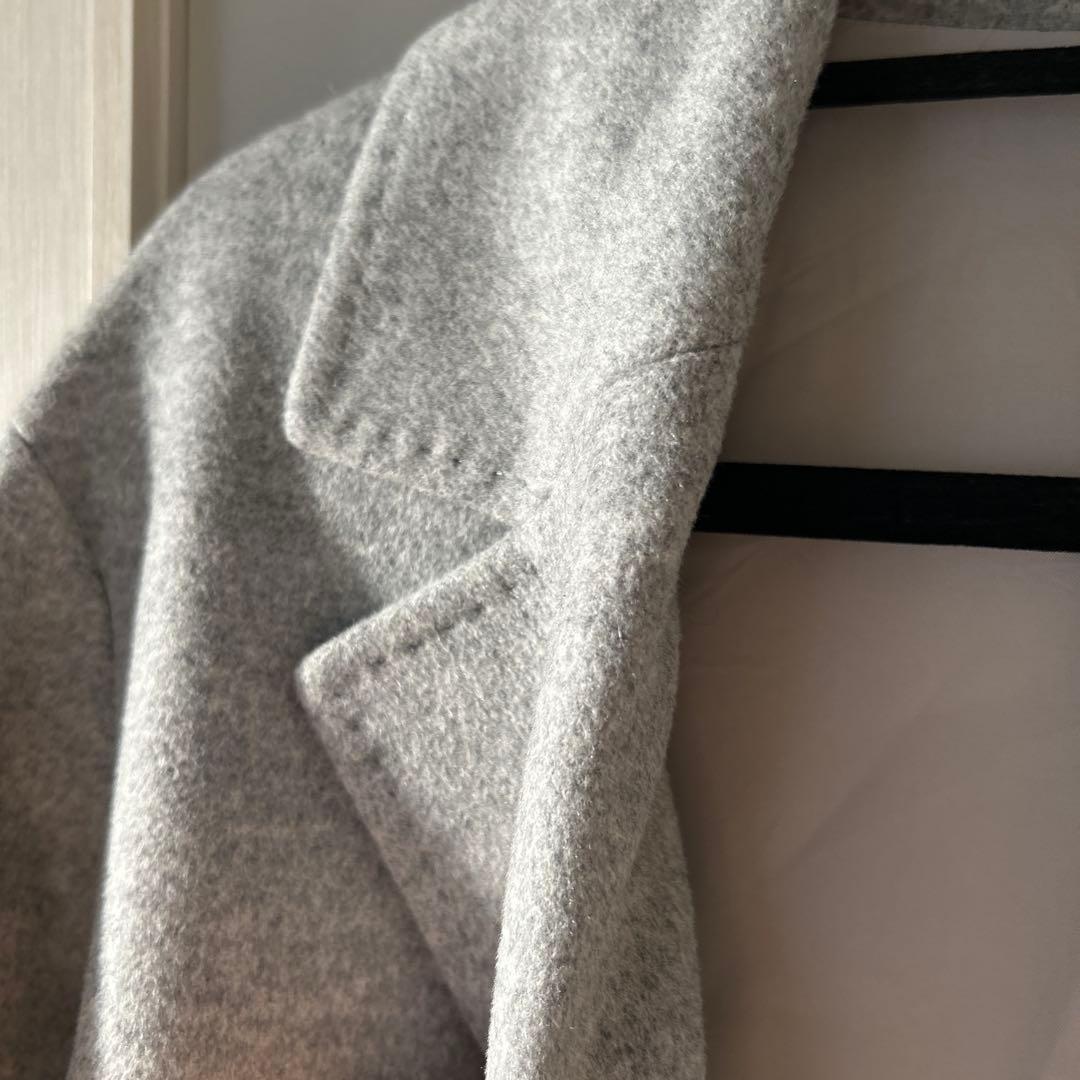 23区　ウールアンゴラビーバーチェスターコートライトグレー　38