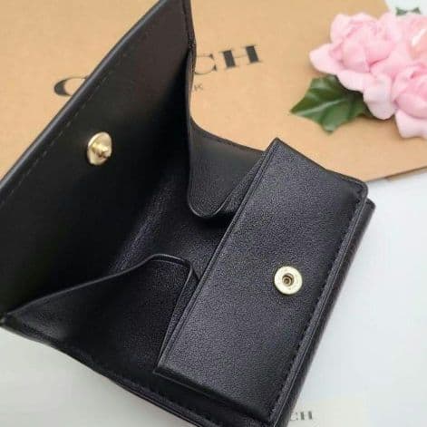 新品　COACH　コーチ　折り財布　ブラック　正規品