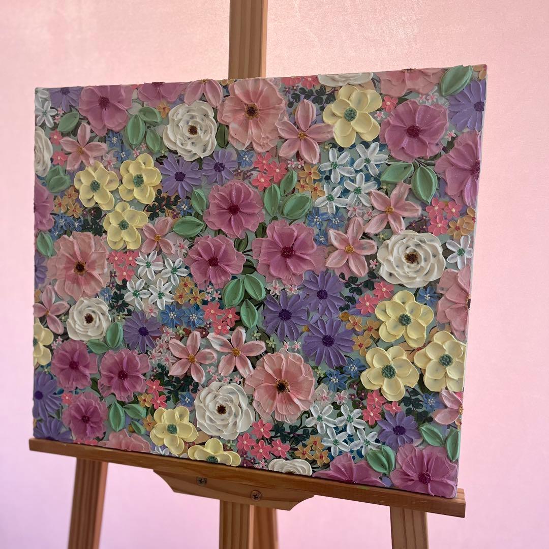 テクスチャーアート　ボタニカル フラワーアート 花図鑑 フランフラン