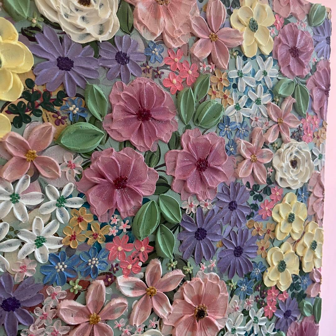 テクスチャーアート　ボタニカル フラワーアート 花図鑑 フランフラン