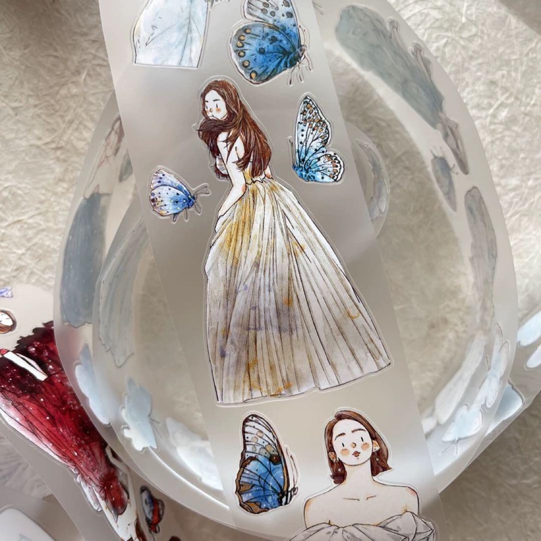 新品　DINGDING　21幻　PET霧面型抜きタイプマスキングテープ　10m