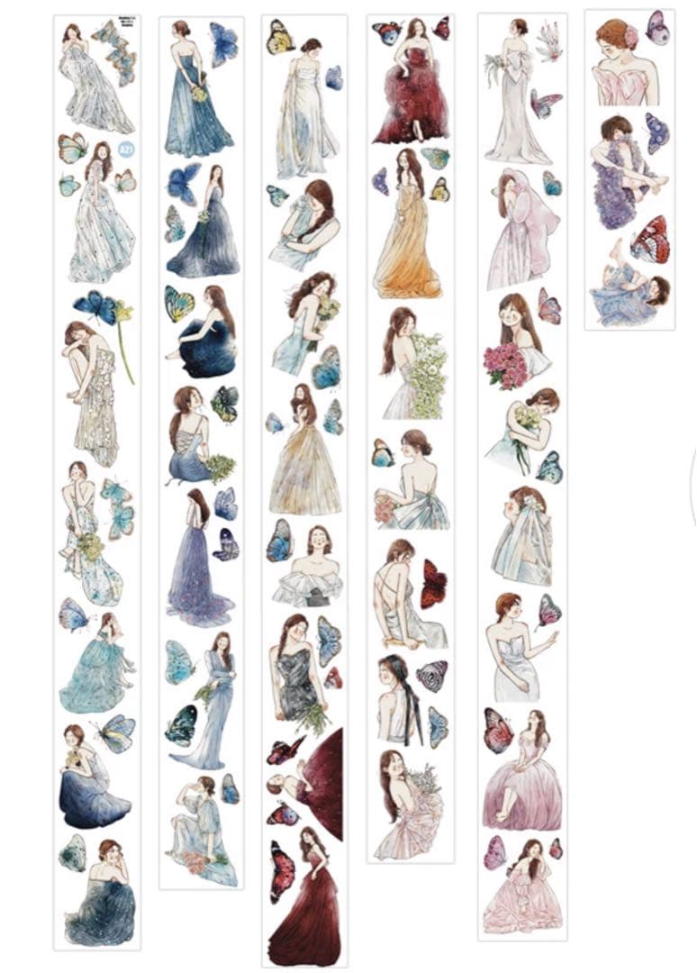 新品　DINGDING　21幻　PET霧面型抜きタイプマスキングテープ　10m