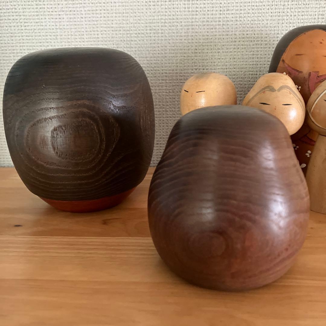 日本の木製こけし人形セット