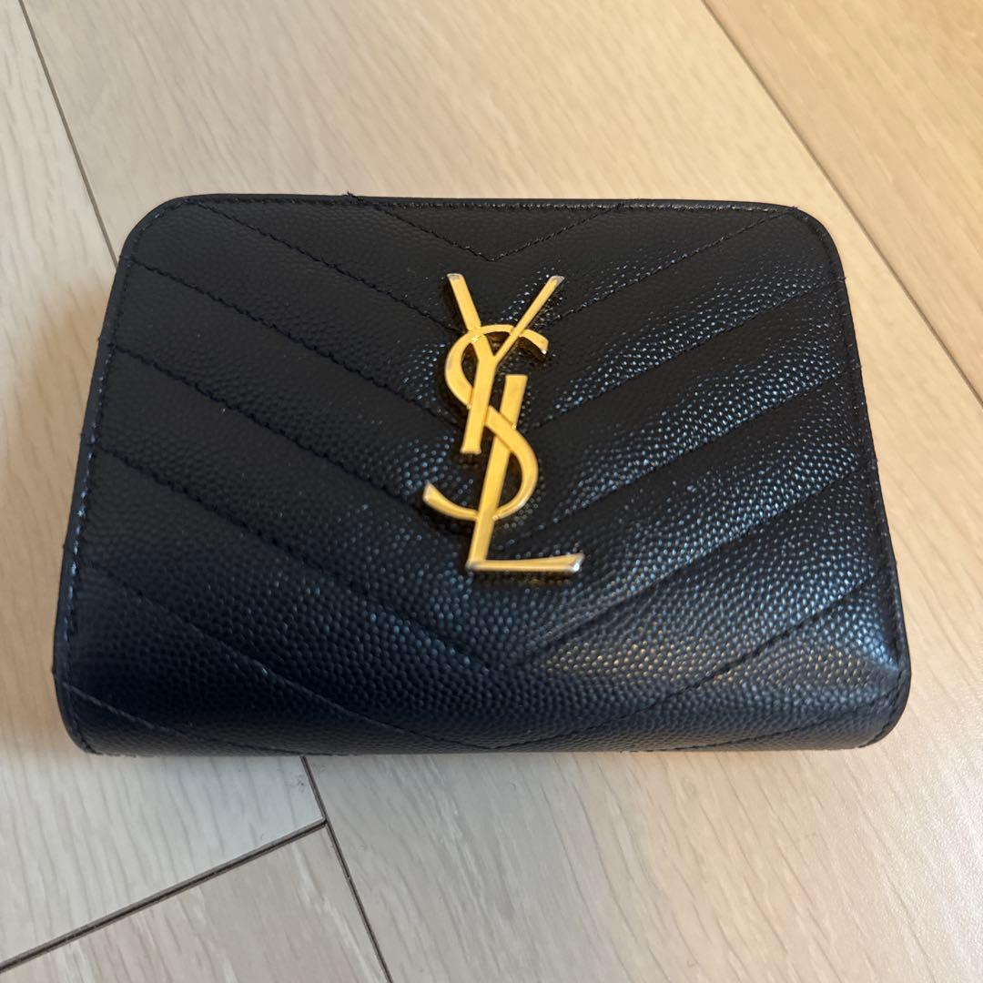 ☆まるも☆【正規品】SAINT LAURENT 二つ折り財布 使用品