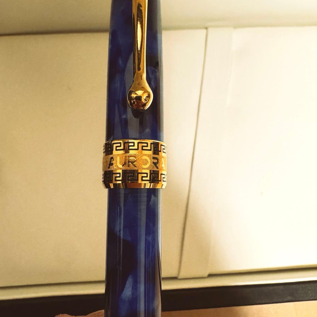 【ほぼ未使用】アウロラ　オプティマ　ボールペン　ブルーGT Aurora