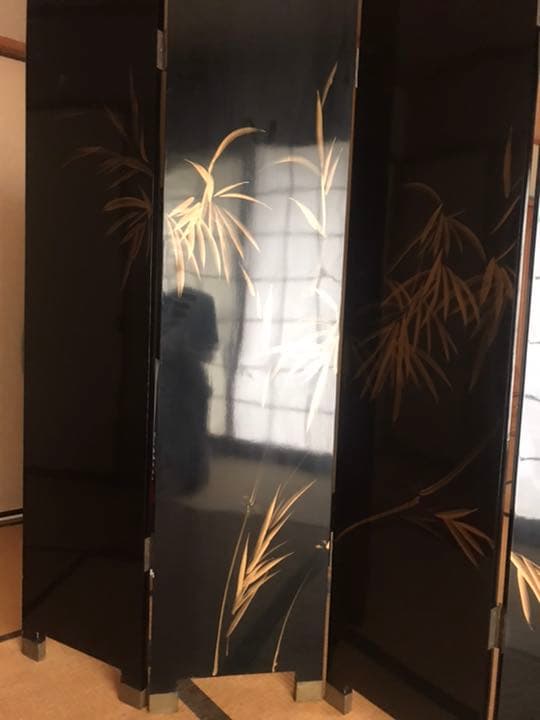漆塗り絵　屏風