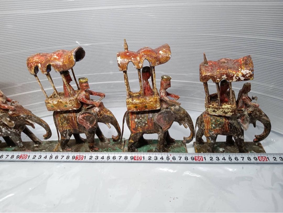 木製 郷土玩具 像と人形のセット インテリア 雑貨 アンティーク 骨董