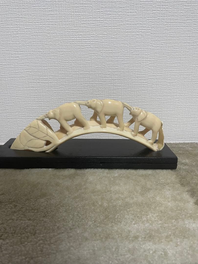 天然素材　象置物