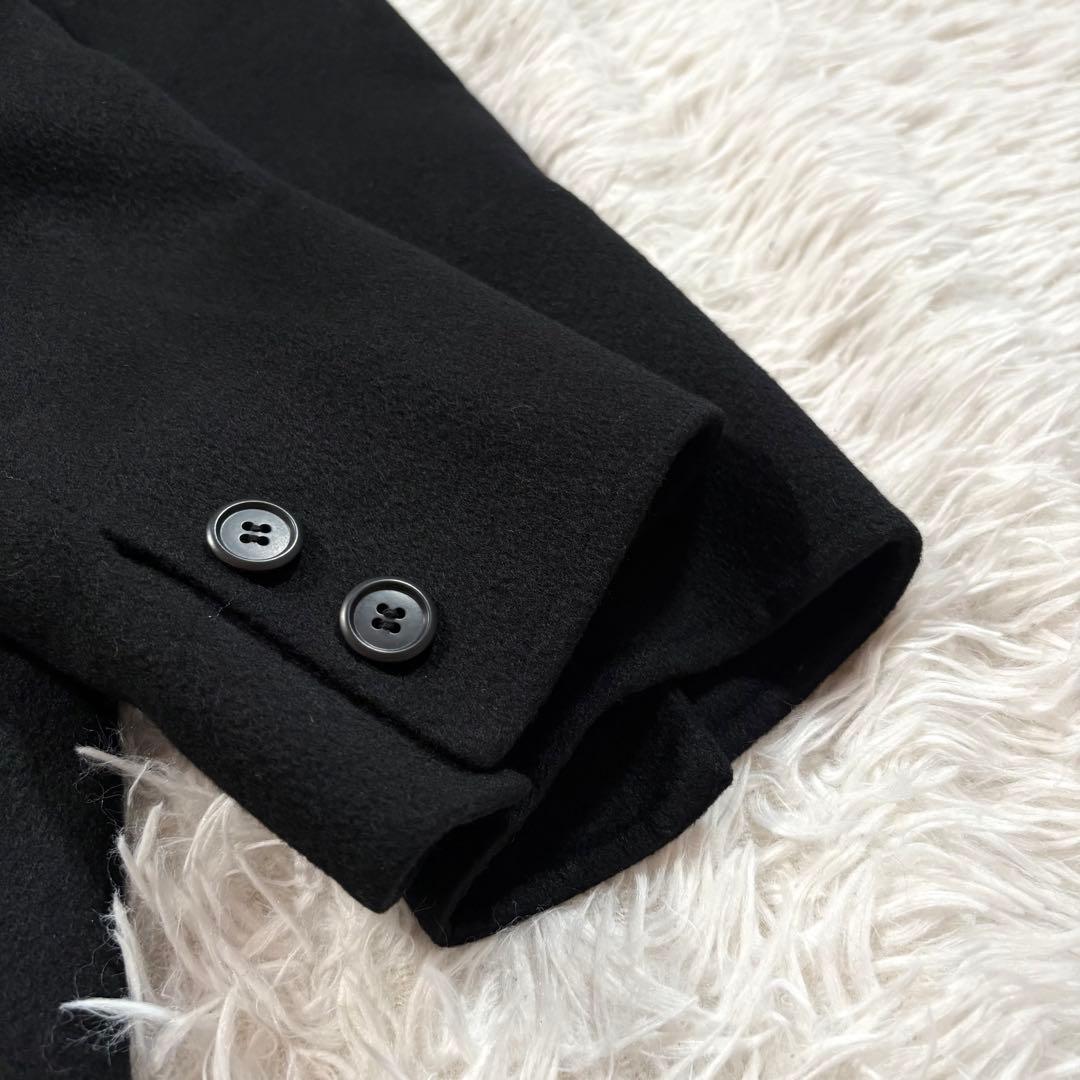 美品✨アクリス　カシミヤ100% リバー チェスター コート ダブル　ブラック