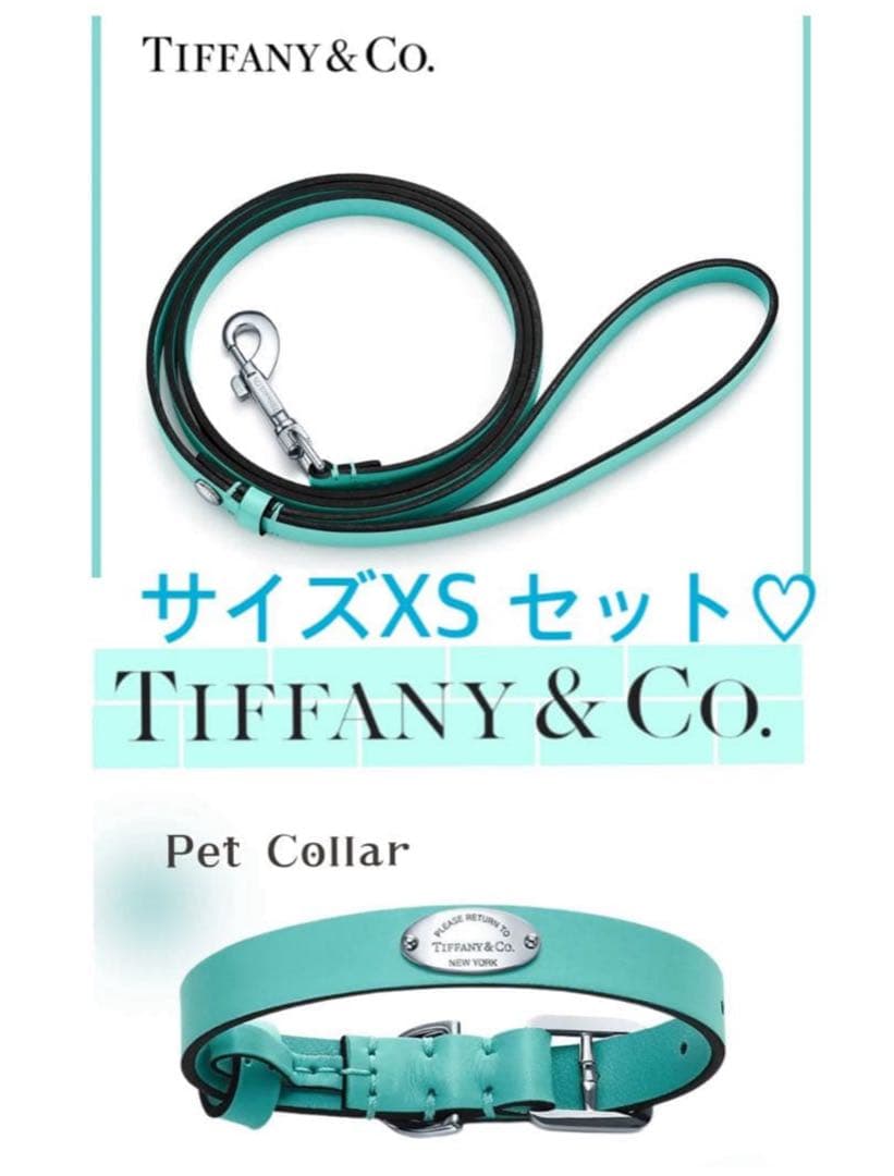 Tiffany & Co. ティファニー 首輪 カラー リード　セット　犬　XS