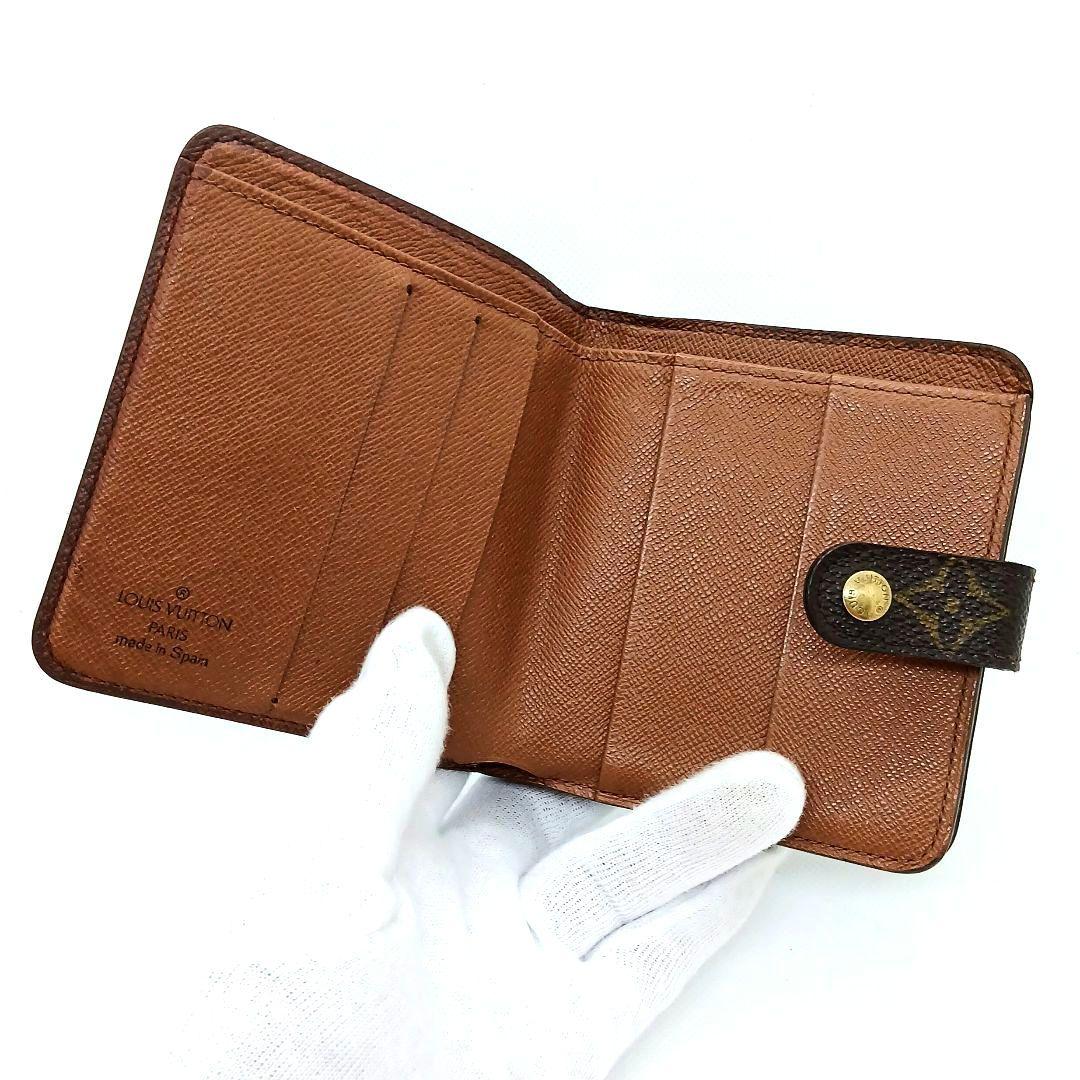 ★美品★ルイヴィトン★モノグラム コンパクトジップ 二つ折り財布★男女兼用★