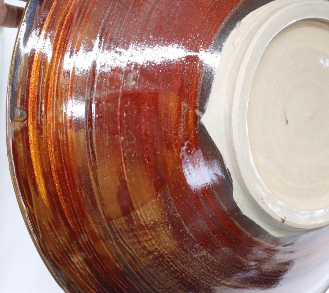 小鹿田焼　大皿　置物　共箱　送料込み1101