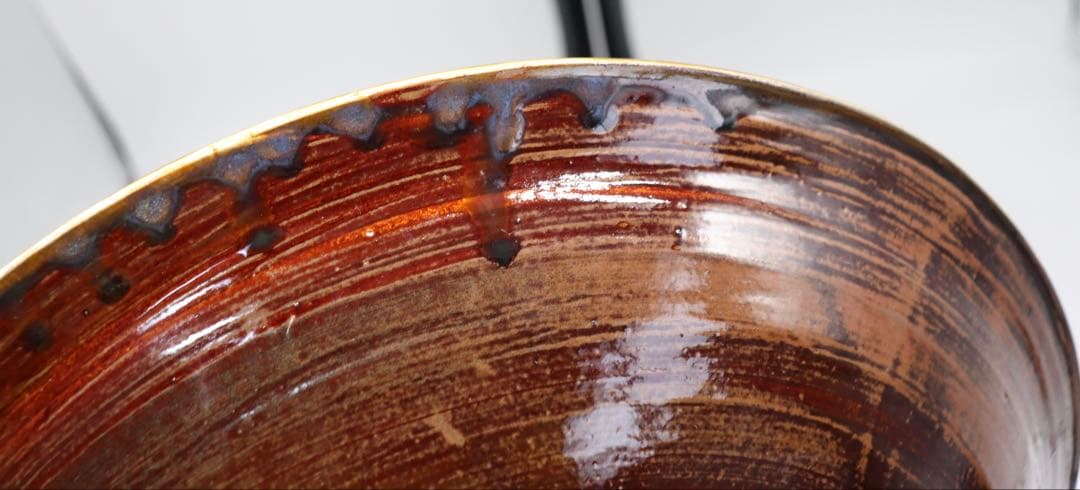 小鹿田焼　大皿　置物　共箱　送料込み1101