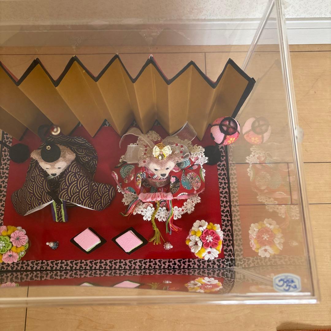 ダッフィー＆シェリーメイ　雛人形　ケース付き　ハンドメイド