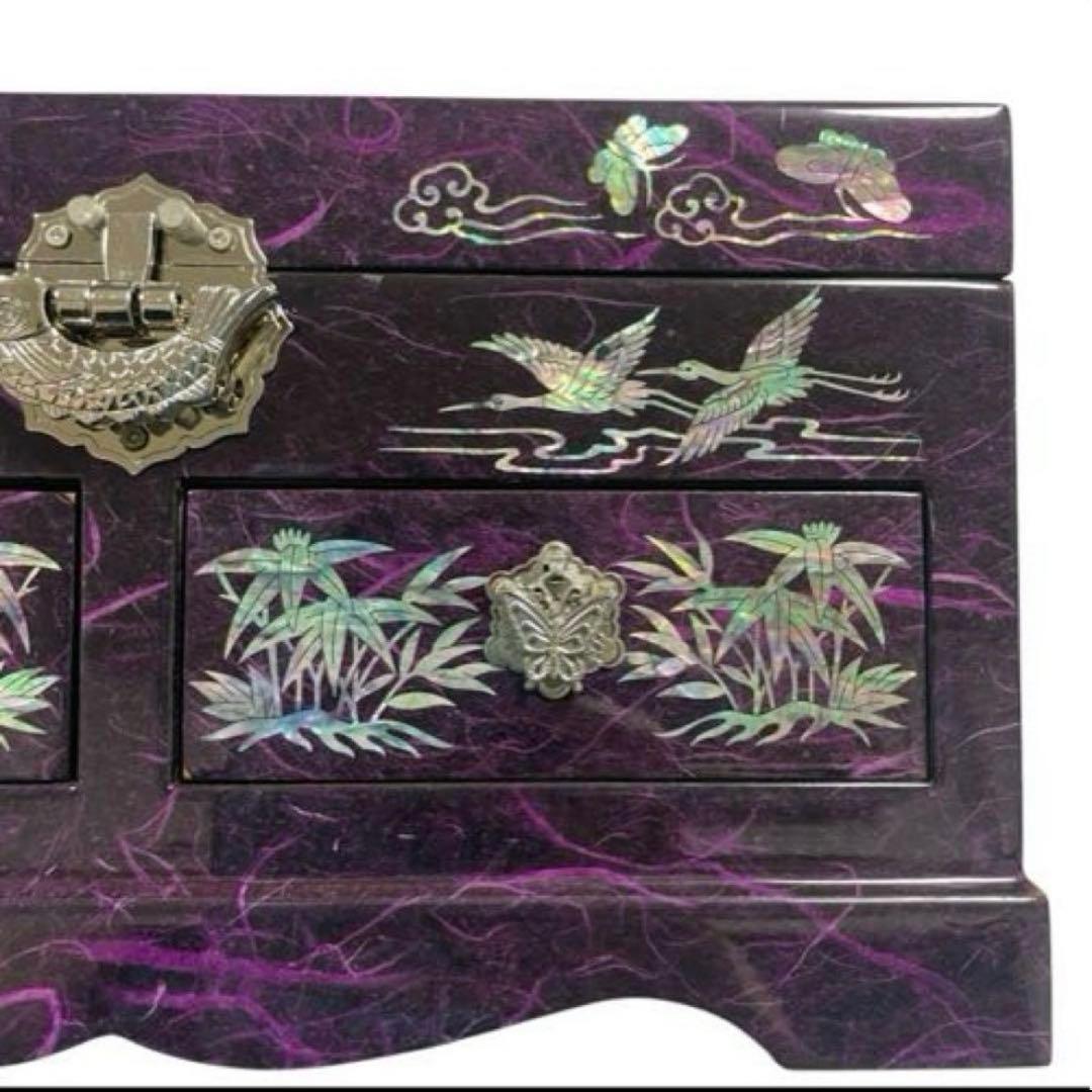 美しい✨ 韓国　螺鈿細工 漆器 小物入れ 宝石箱ジュエリーボックス伝統工芸