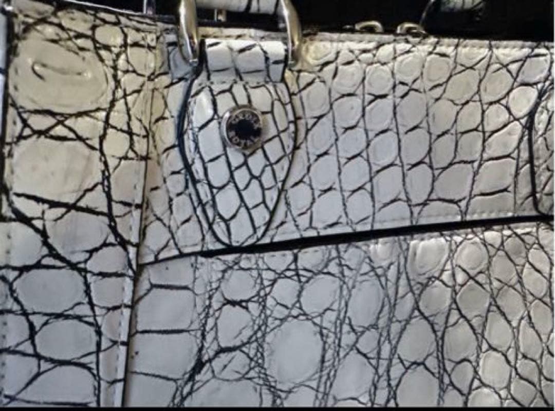 極美品 CROIX  リアルクロコレザー ハンドバッグ ミニトート