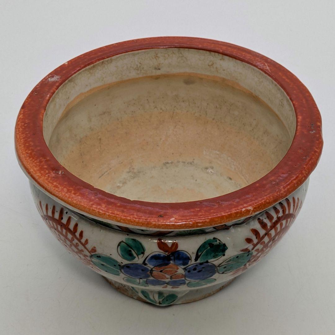 大正～昭和初期 赤絵香炉 香道具 仏具 お香 アロマグッズ 香爐 置物 色絵付け