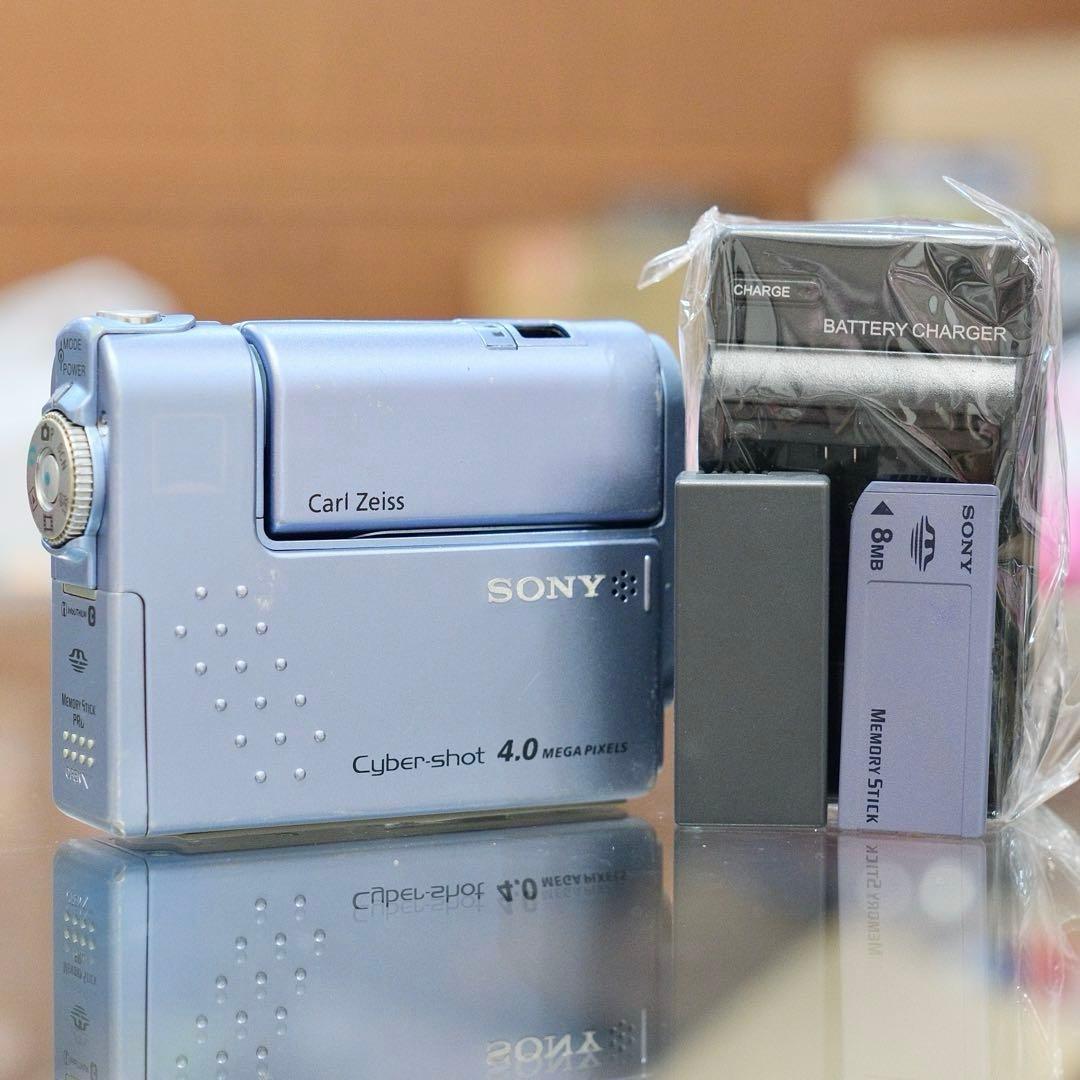 ！希少！動作品 平成レトロ Y2K SONY DSC-F77A ブルー 海外仕様