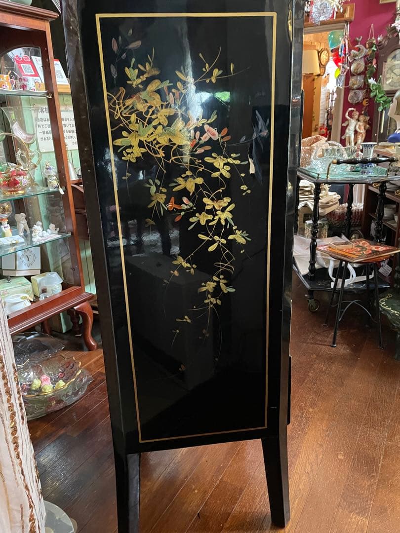 値下！中国家具 宝石棚 花鳥画　シノワズリ家具