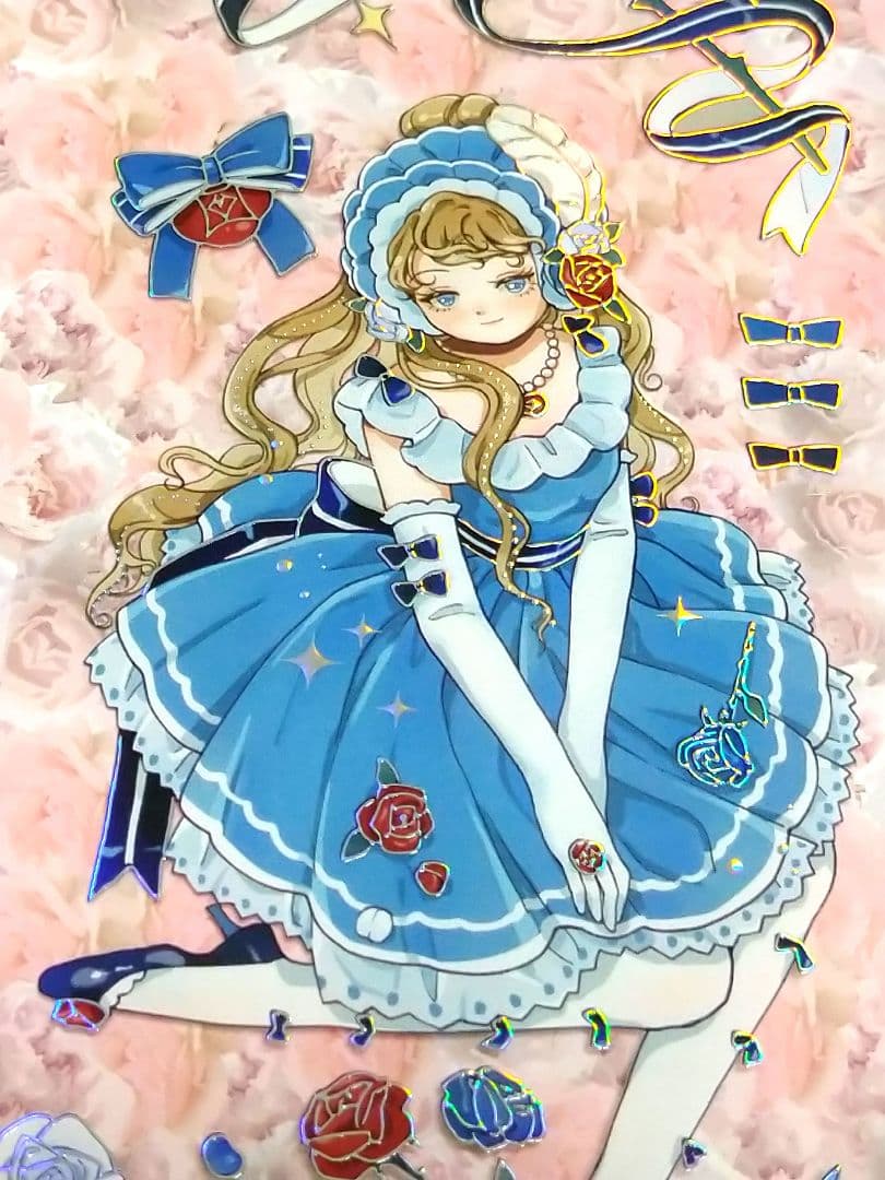 J451＃闺薔薇(镭射银)COZY STUDIO切り売り海外人物マステ女の子