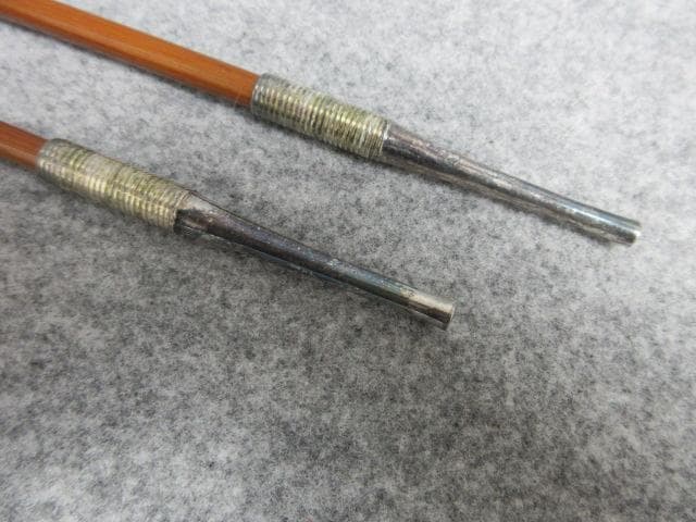 銀製糸目キセル一双 [B25780]