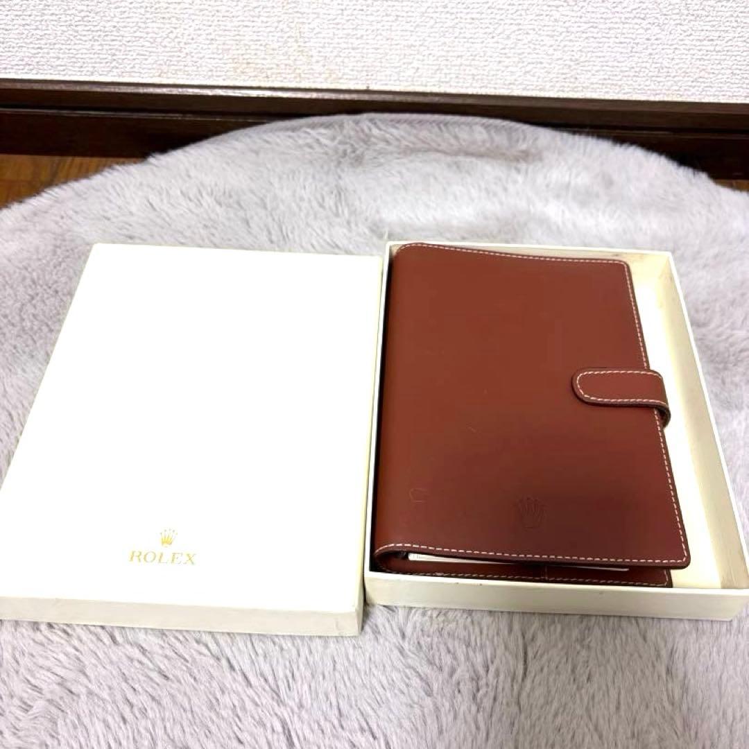 A*G様 未使用品　ROLEX レザー　手帳　スケジュール帳　キャメル　ブラウン