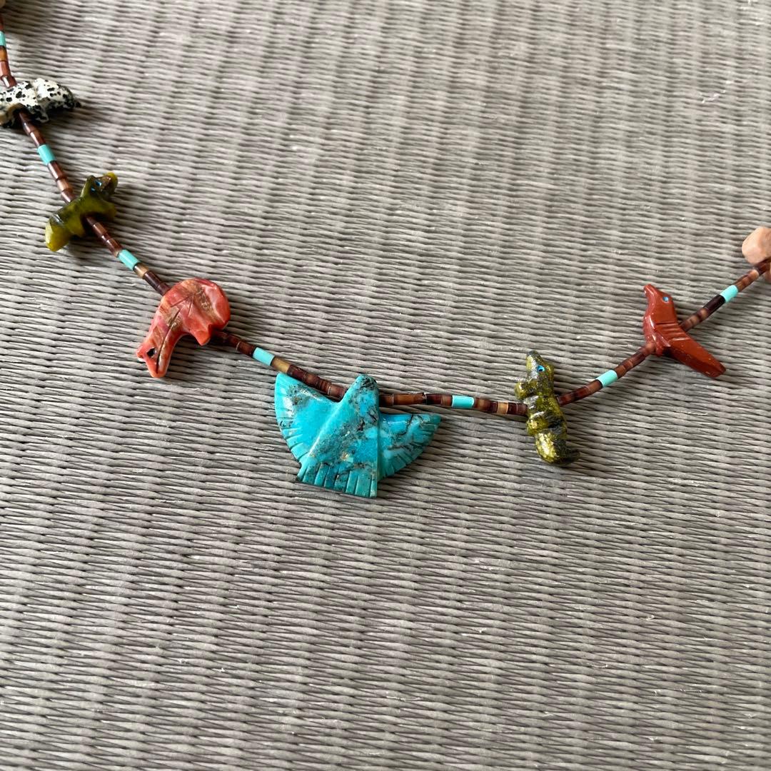 ズニ族 アニマル ネックレス ナバホ インディアンジュエリー