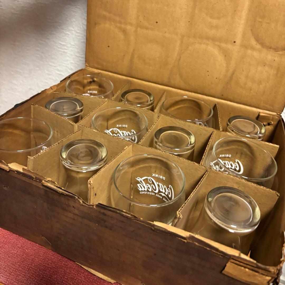 【CocaColaコカコーラ】グラス12個セット✴︎昭和レトロ✴︎箱付き