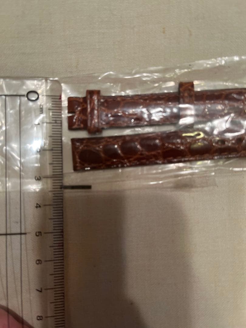 カルティエ　時計ベルト　アリゲーター　shiny Gold 未使用1.2センチ