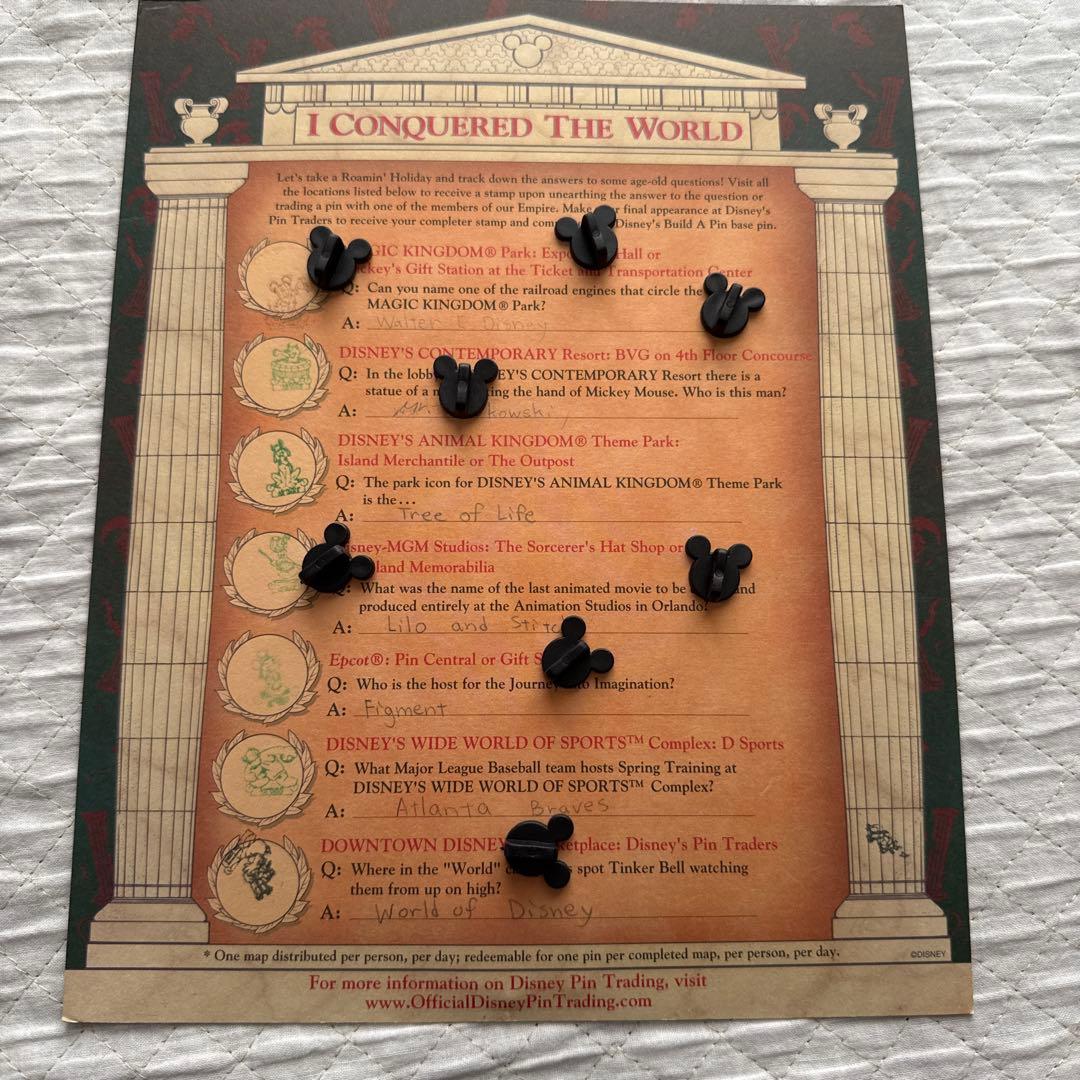 【貴重】ディズニーワールド ピンバッジコレクション