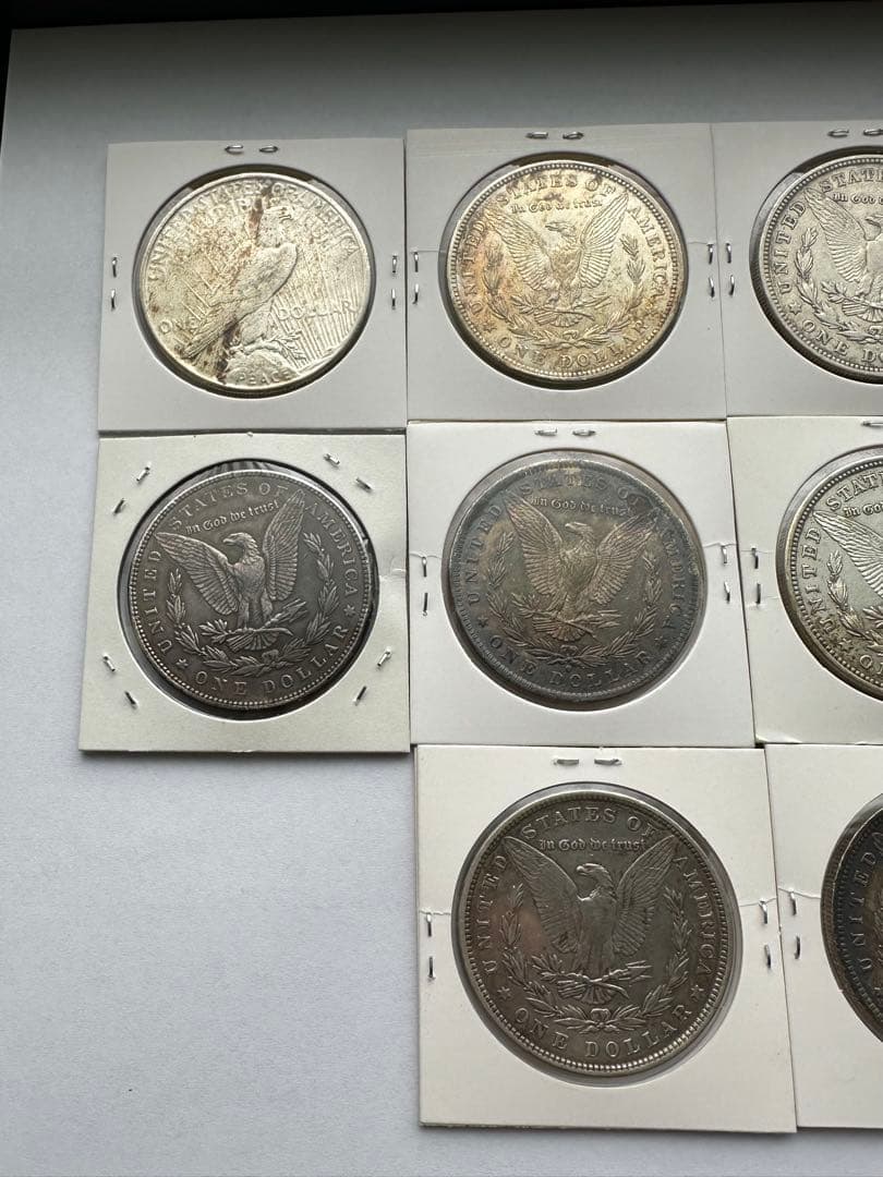 アメリカ銀貨　モルガンダラー ピースダラー 銀貨10枚銀貨　古銭　本物保証