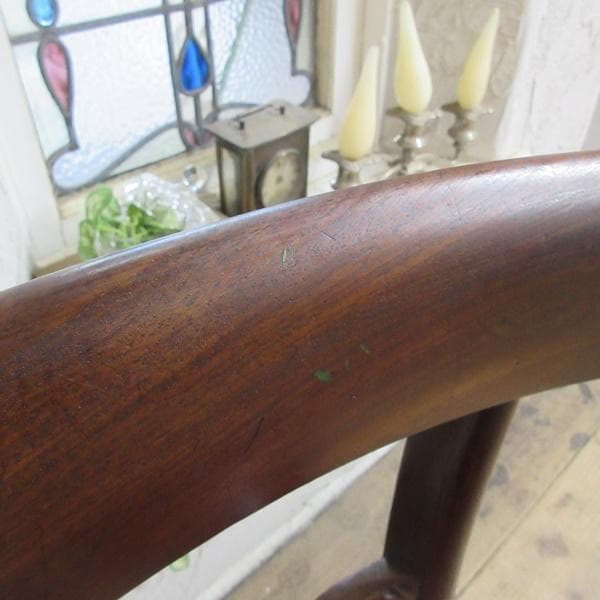 イギリス アンティーク 家具 ダイニングチェア リアルレザー 英国 4510e