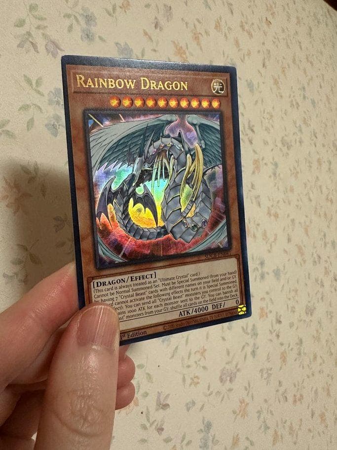 【新品未使用】英語版遊戯王カード　レインボードラゴン レア