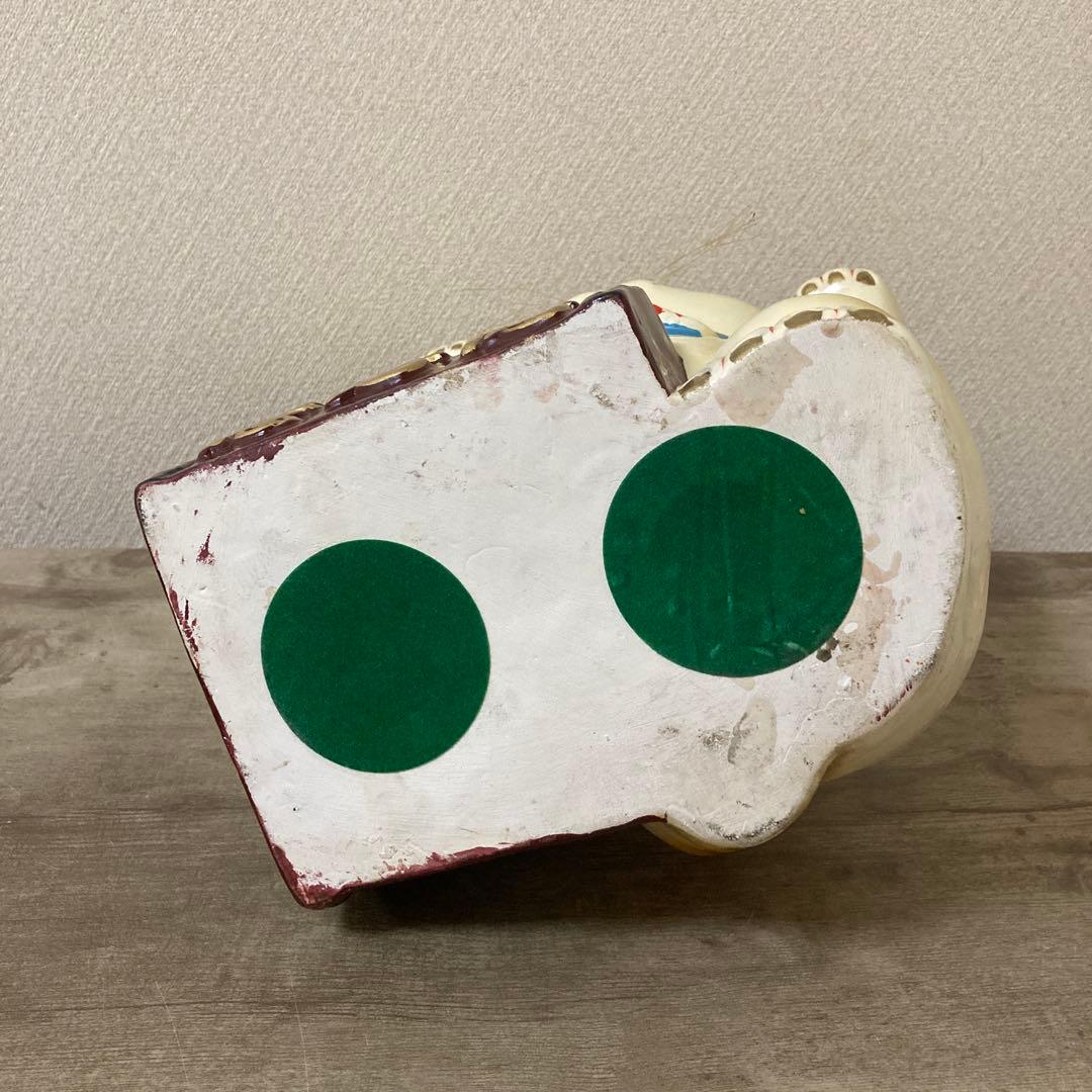 レトロ招き猫　招福置物　貯金箱　千万両〈検 常滑焼　海外向けデザイン　ビンテージ