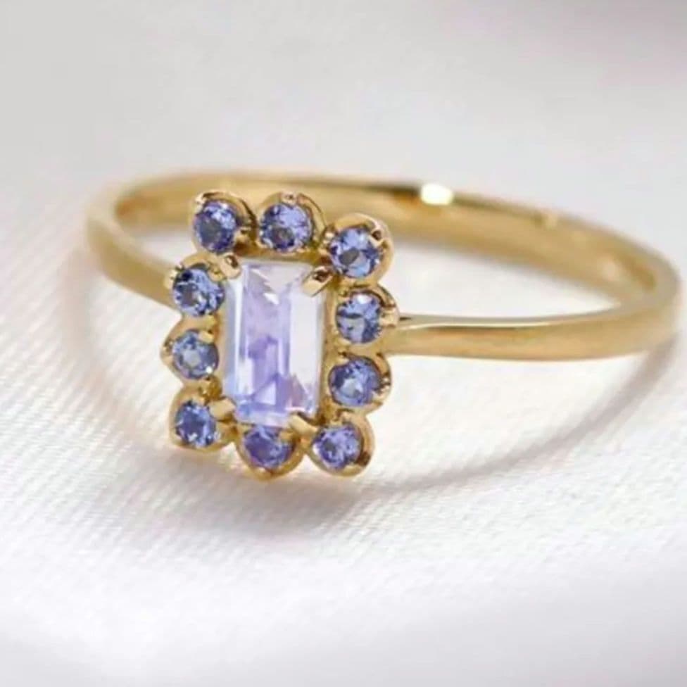 bizoux　ビズー　ムーンストーン×タンザナイト　ジョリー　9号