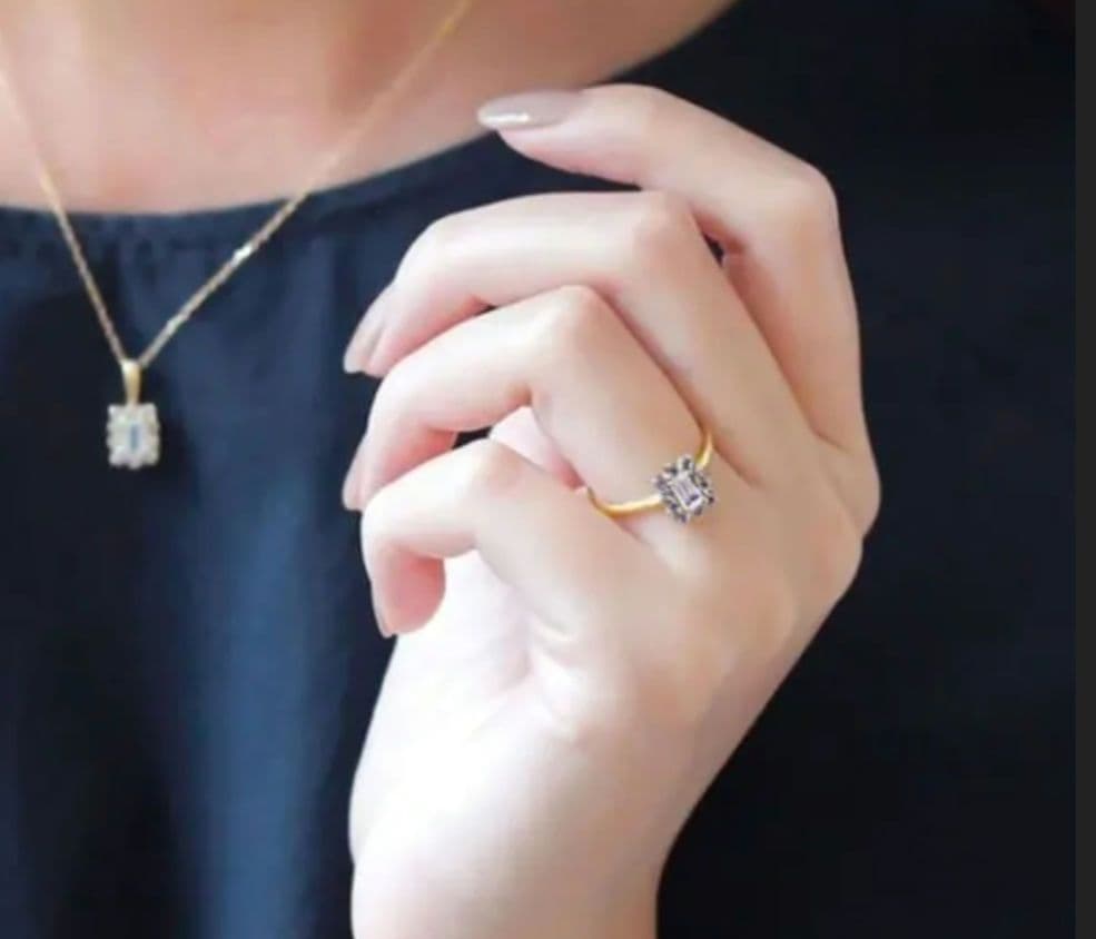 bizoux　ビズー　ムーンストーン×タンザナイト　ジョリー　9号