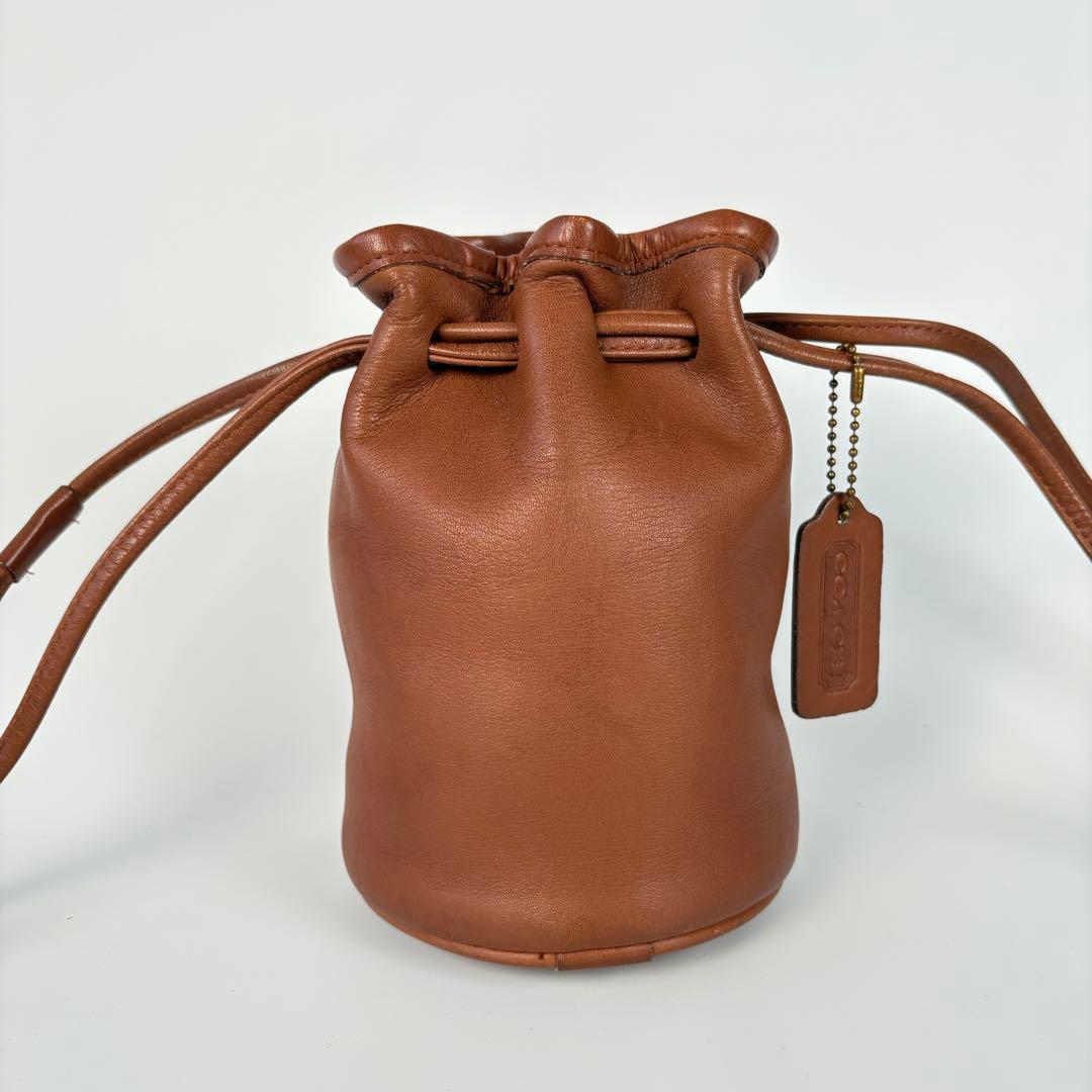 レア箱付　美品　オールド　コーチ 巾着 ショルダーバッグ USA製　4144